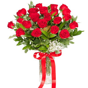 Vazoda 21 Kırmızı Gül